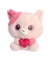 Aurora Small Cat In Love Lenticular Enchanting Plush Toy Pink 6"