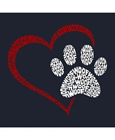 La Pop Art Paw Heart