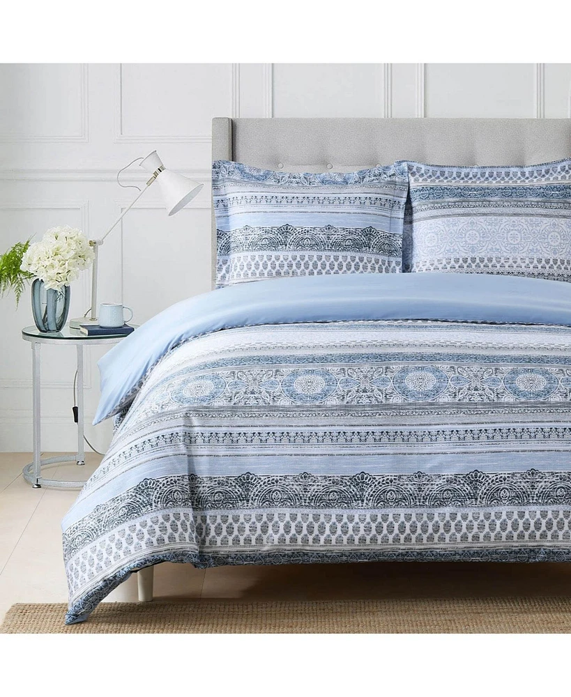 Egyptian Linens Medallion 100% Cotton Duvet Cover Set