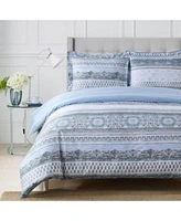 Egyptian Linens Medallion 100 Cotton Duvet Cover Set