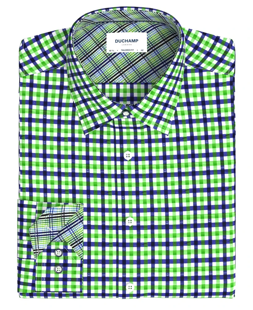 Duchamp London Men's Plaid Dress Shirt