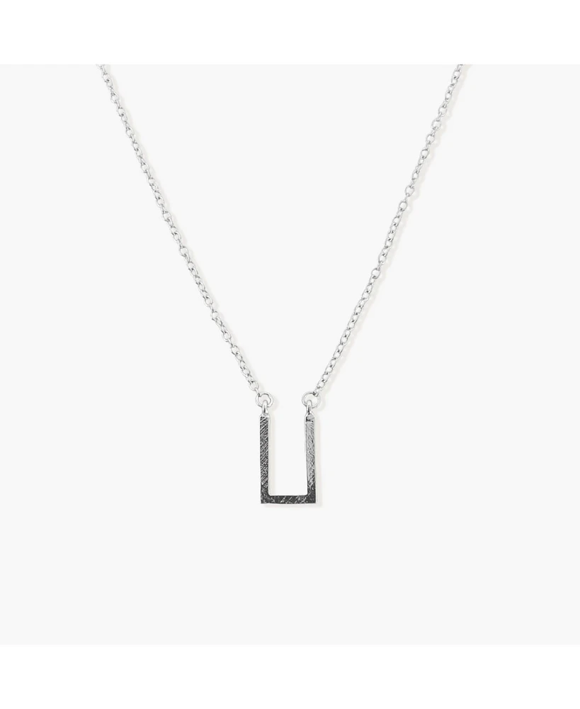 sanctuaire Sanctuary Project by U Shaped Thin Bar Necklace Silver