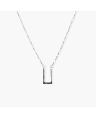 sanctuaire Sanctuary Project by U Shaped Thin Bar Necklace Silver