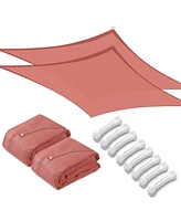 2 Pack 12x12 Ft 97% Uv Block Square Sun Shade Sail Canopy Outdoor Backyard Pool