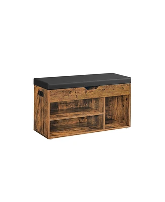 Slickblue Storage Bench With Comfortable Cushion -stylish And Practical Furniture For Entryways