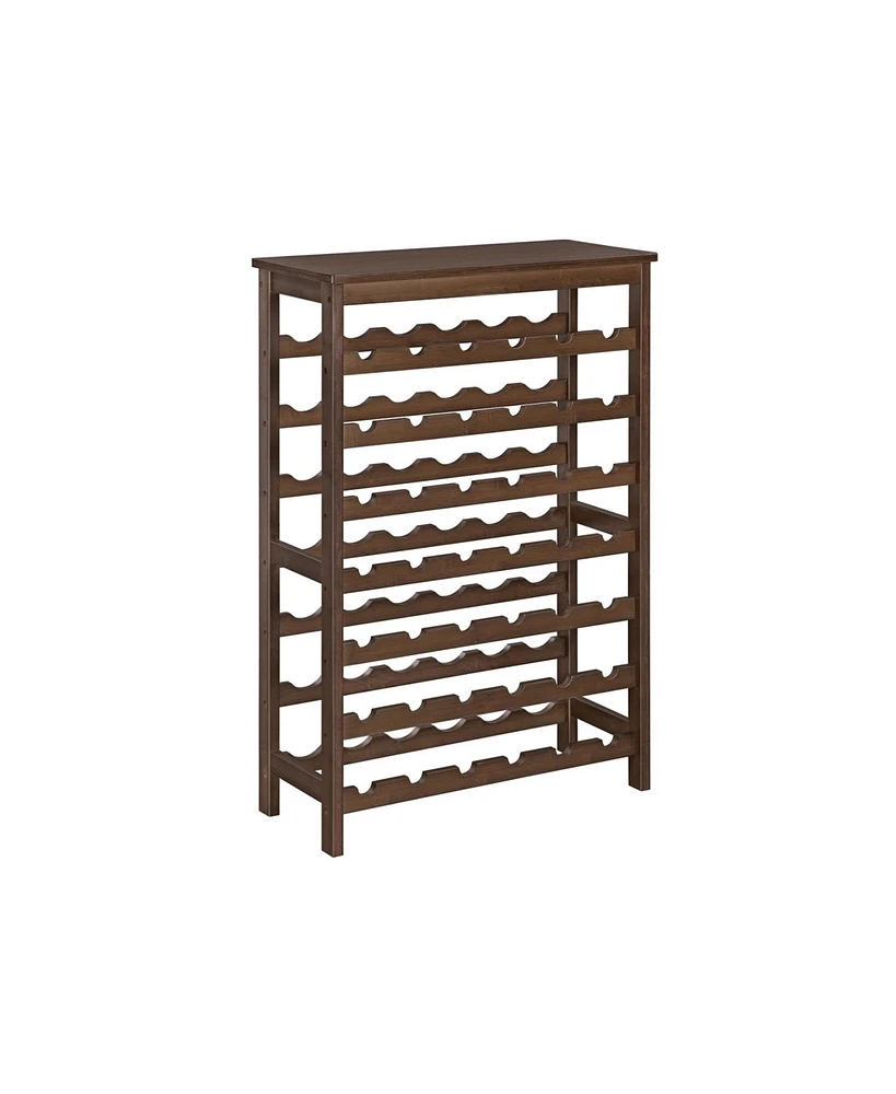 Slickblue 42-Bottle Wine Rack Free Standing Floor, 7-Tier Display Storage Shelves with Table Top