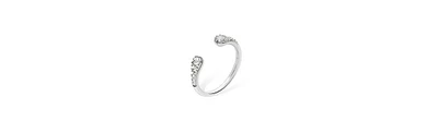 Lucy Quartermaine Open Skinny Drip Ring with White Topaz K