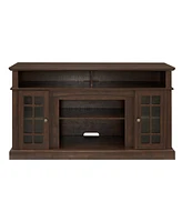 Modern 65" Tv Stand with Open/Closed Storage, Espresso