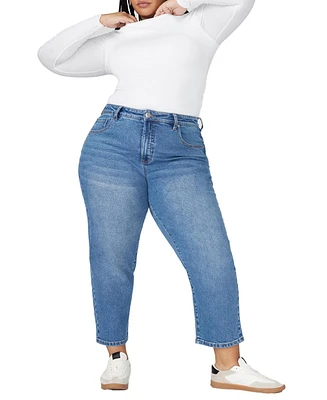 Eloquii Plus The Naomi Comfort Stretch Straight Jean Crop