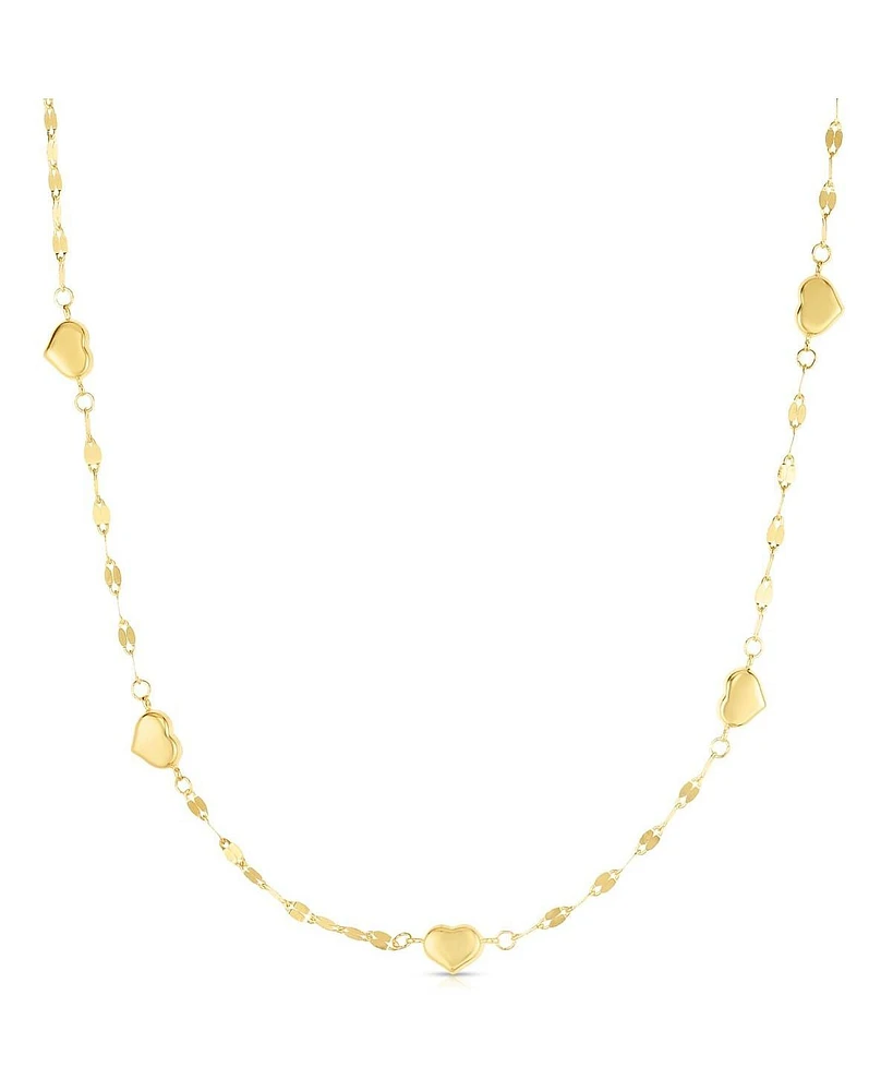 The Lovery Shimmer Heart Station Necklace