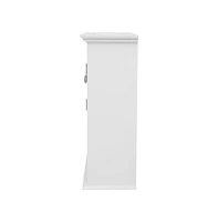 Merrick Lane Delilah Wall Mounted Bathroom Medicine Cabinet With Adjustable Cabinet Shelf, Lower Open Shelf, And Magnetic Closure Doors