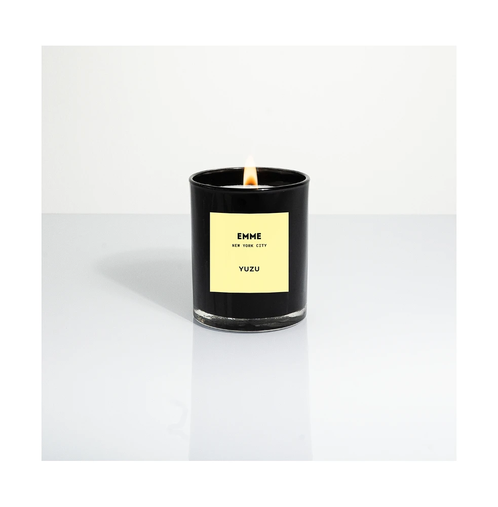 Emme nyc Natural Soy Yuzu Scented Candle Jar, 10 oz