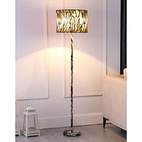 Streamdale Furniture 59" Faux Suede Tiger Print Floor Lamp