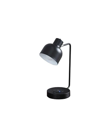 Streamdale Furniture 15.25"In Vadim Black Adjustable Student Desk Task Table Lamp with Charging Usb Port Station