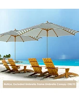 Ft Patio Umbrella Replacement Canopy Market Table Top Sunshade Cover Garden