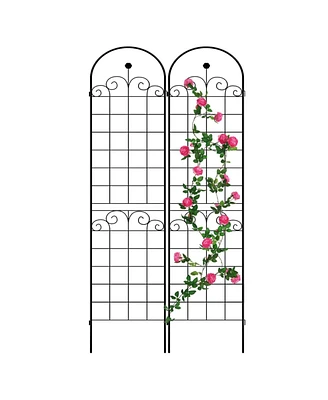 Simplie Fun Rustproof Rose Trellis for Climbing Plants 86.7"x19.7"