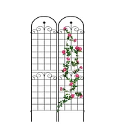 Simplie Fun Rustproof Rose Trellis for Climbing Plants 86.7"x19.7"