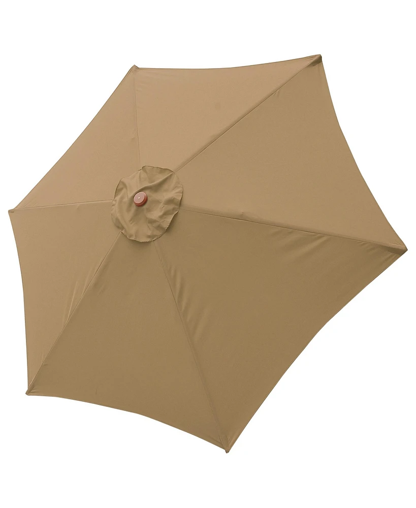 9FT Patio Umbrella Replacement Canopy 6 Rib Outdoor Yard Deck Cover Top