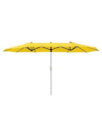 Yescom Double Sided Umbrella Replacement Canopy Market Table Top Yard Garden