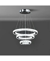 Streamdale Furniture Adjustable Height Alva Large Crystal Chandelier