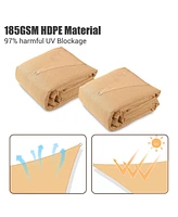 2 Pack 19x13 Ft 97% Uv Block Rectangle Hdpe Sun Shade Sail Canopy Lawn Backyard