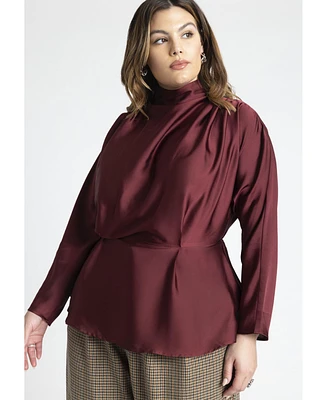 Eloquii Plus Size Dolman Sleeve Peplum Blouse