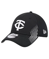 New Era Men's Black Minnesota Twins Active Dash Mark 39THIRTY Flex Hat