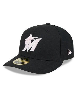 New Era Men's Black Miami Marlins 2024 Mother's Day Low Profile 59FIFTY Fitted Hat