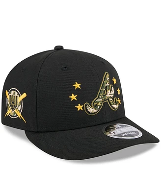 New Era Men's Black Atlanta Braves 2024 Armed Forces Day Low Profile 9FIFTY Snapback Hat