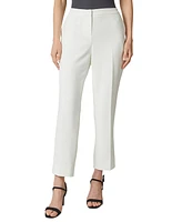 Kasper Petite Zip-Front Stretch-Waist Straight-Leg Pants