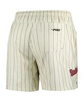 Pro Standard Men's Cream St. Louis Cardinals Pinstripe Retro Classic Woven Shorts