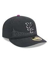 New Era Men's Graphite York Mets 2024 City Connect Low Profile 59FIFTY Fitted Hat