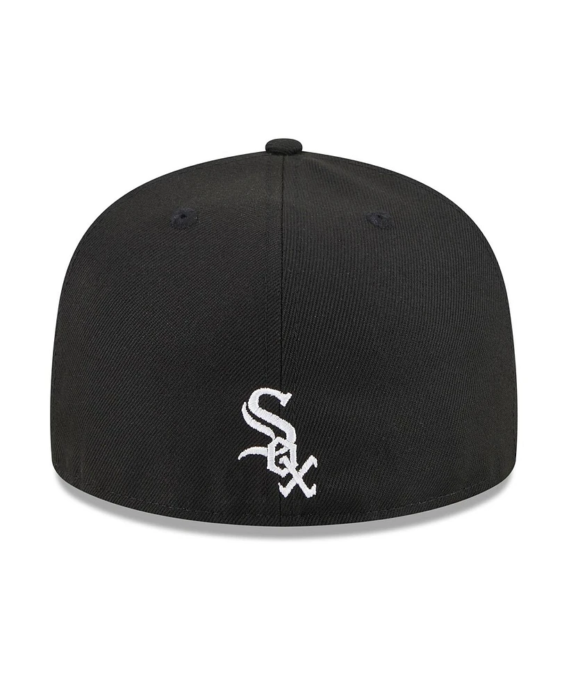 New Era Men's Black Chicago White Sox Game Day Overlap 59FIFTY Fitted Hat