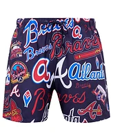 Pro Standard Men's Navy Atlanta Braves Toss Logo Woven Shorts