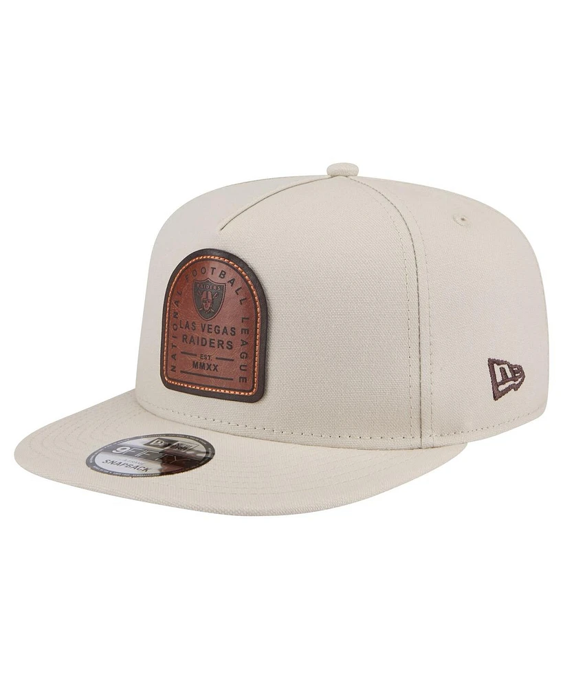New Era Men's Stone Las Vegas Raiders Premier 9FIFTY Snapback Hat