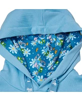 Loungefly Men's and Women's Light Blue Lilo Stitch Springtime Daisy Pullover Hoodie