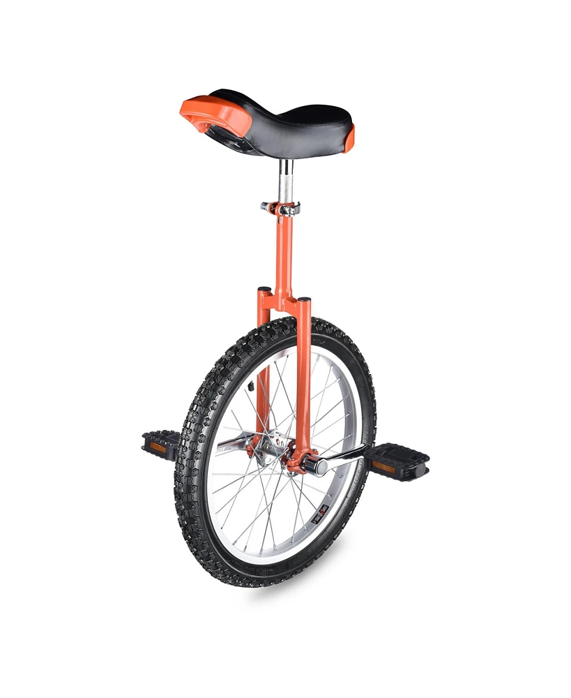 Yescom 18 In Wheel Outdoor Unicycle Skid-proof Tire Fitness Bicycle Balance Training for Adults Teenagers Kids, Orange