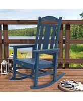 Mondawe Folding Adirondack Chairs, All Weather Outdoor Chairs for Deck Backyard Patio
