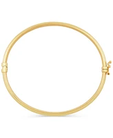 High Polished Tube Hinge Bangle Bracelet (6.5mm) in 18k Gold-Plated Sterling Silver