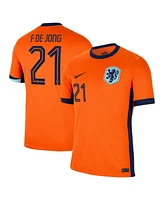 Nike Men's Frenkie de Jong Orange Netherlands National Team 2024 Home Replica Jersey