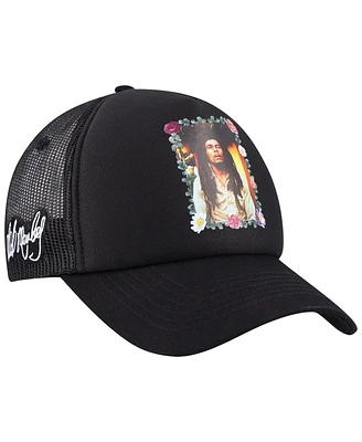 Primitive Apparel Men's and Women's Black Bob Marley Everlasting Adjustable Trucker Hat