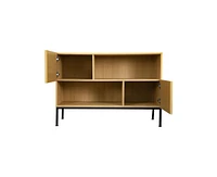 Simplie Fun Modern Storage Console with Wavy Door