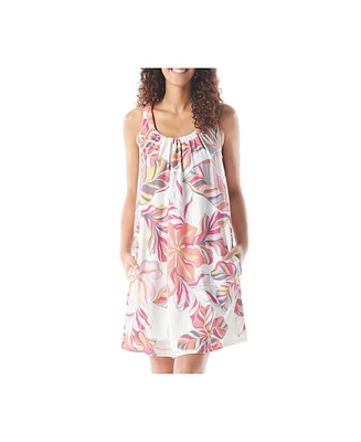 Beach House Style Women's Floral Print Colette Adjustable Tank Dress