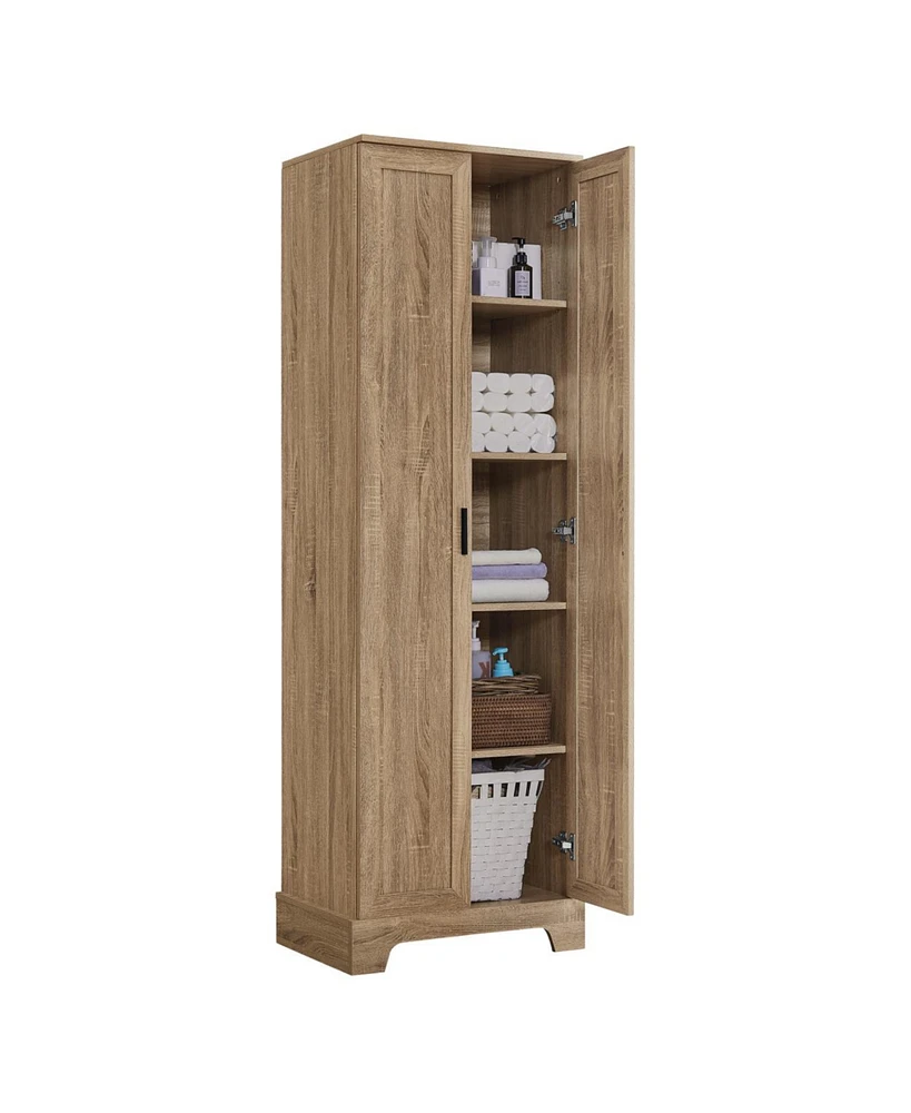 Simplie Fun Storage Cabinet With Two Doors For Bathroom, Office, Adjustable Shelf, Mdf Board