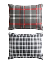 Eddie Bauer Willow Plaid Microsuede Piece Duvet Cover Set