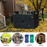 Stainless Steel Outdoor Trash Can Storage for Garden Yard