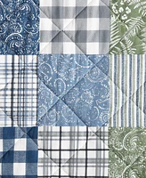 Eddie Bauer Cozy Plaid Patchwork Reversible Piece Quilt Set