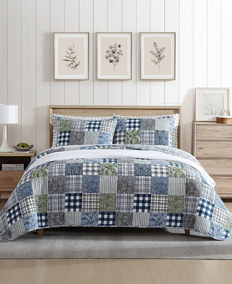 Eddie Bauer Cozy Plaid Patchwork Reversible Piece Quilt Set