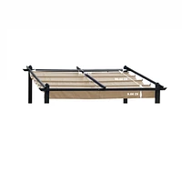 10x10 Ft Khaki Retractable Pergola Canopy