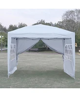 Streamdale Furniture 10x10FT Pop Up Gazebo Canopy Tent With Removable Sidewalls